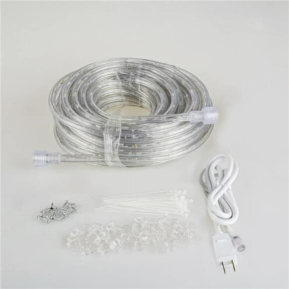 50ft warm white LED rope lights waterproof connectable outdoor indoor decorative - Picture 3 of 7